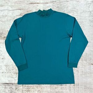 L.L. Bean Womens Teal Long Sleeve Turtle Neck Shirt Size Medium (?)